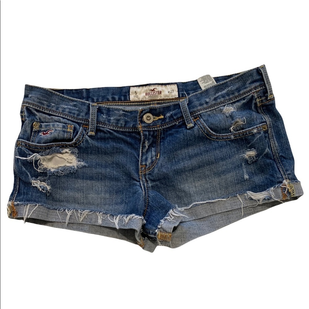Hollister Denim Shorts. Distressed jean shorts. Great condition!